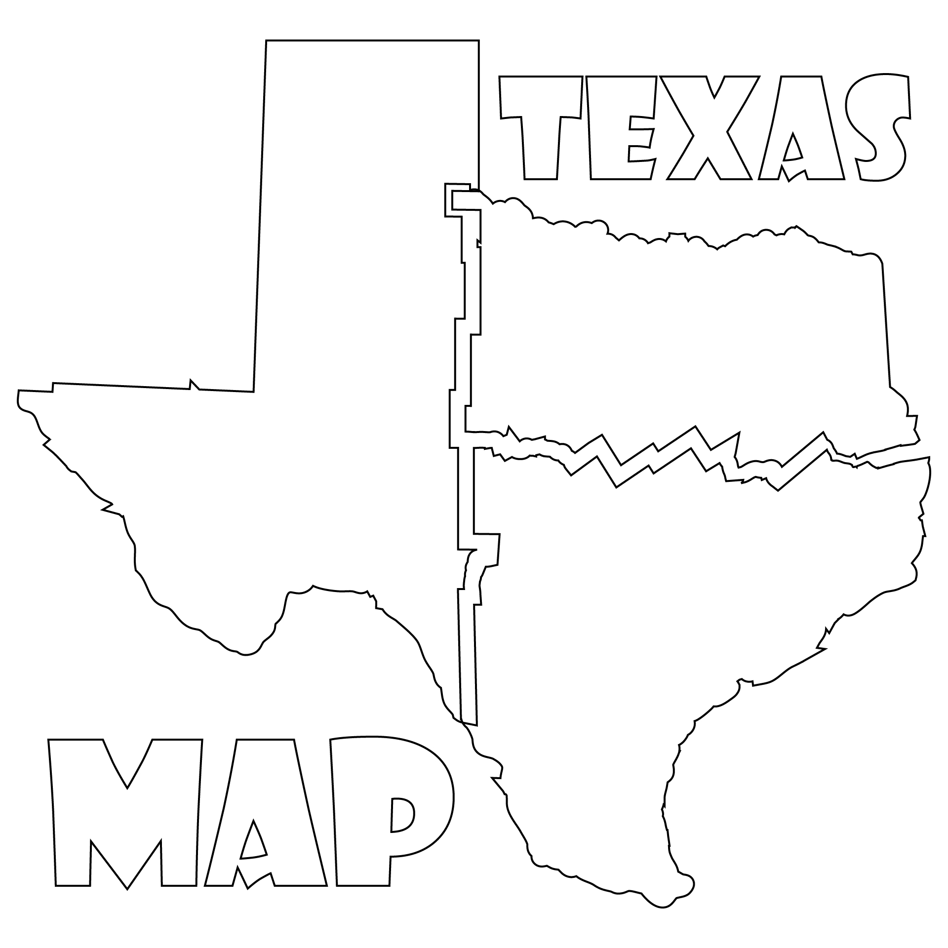Texas Map Outline 10 Free PDF Printables Printablee