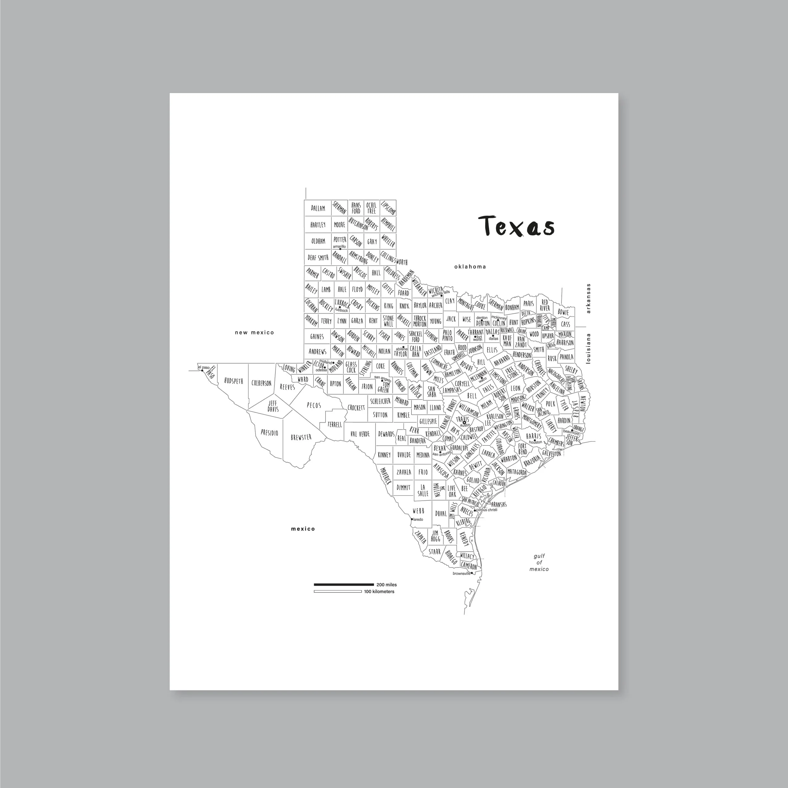 Texas Map Printable Texas Map Printable