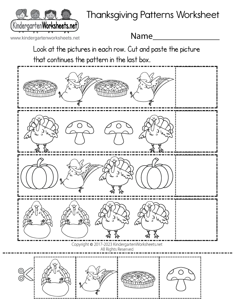 Thanksgiving Patterns Worksheet Free Printable Digital U0026 PDF Thanksgiving Patterns Worksheet Free Printable Digital U0026 PDF