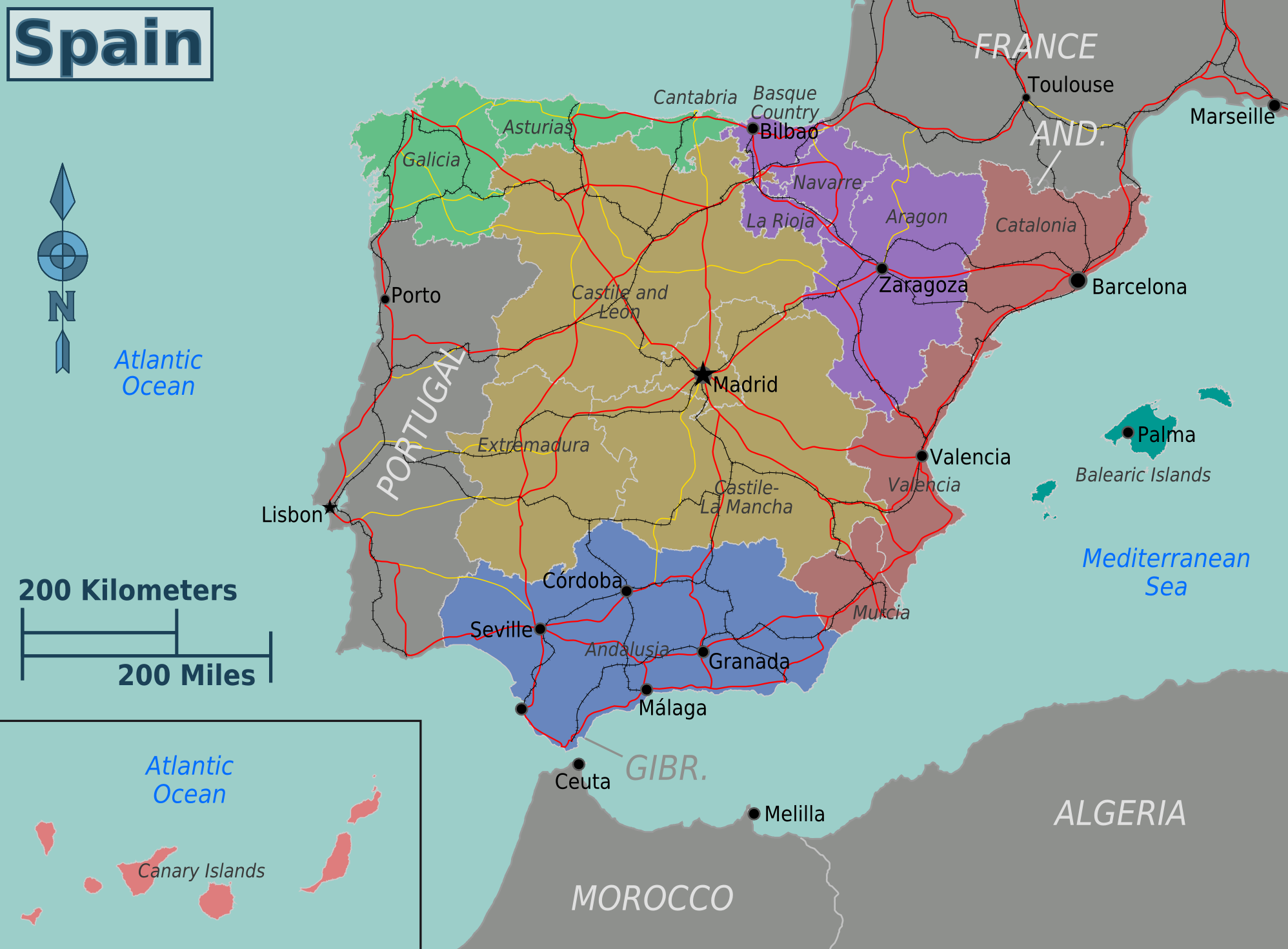 The Best Map Of Spain