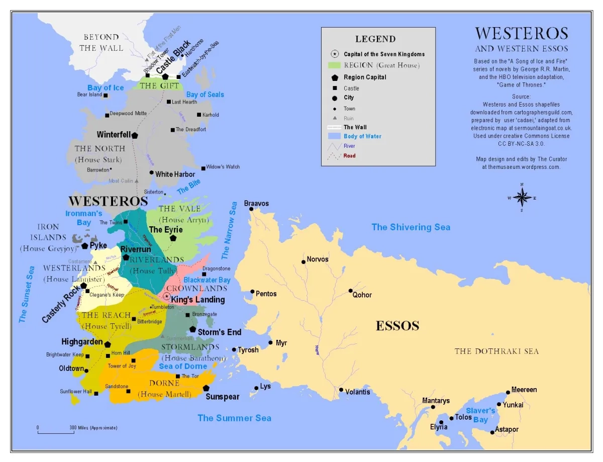 The Geography Of Game Of Thrones The Musaeum