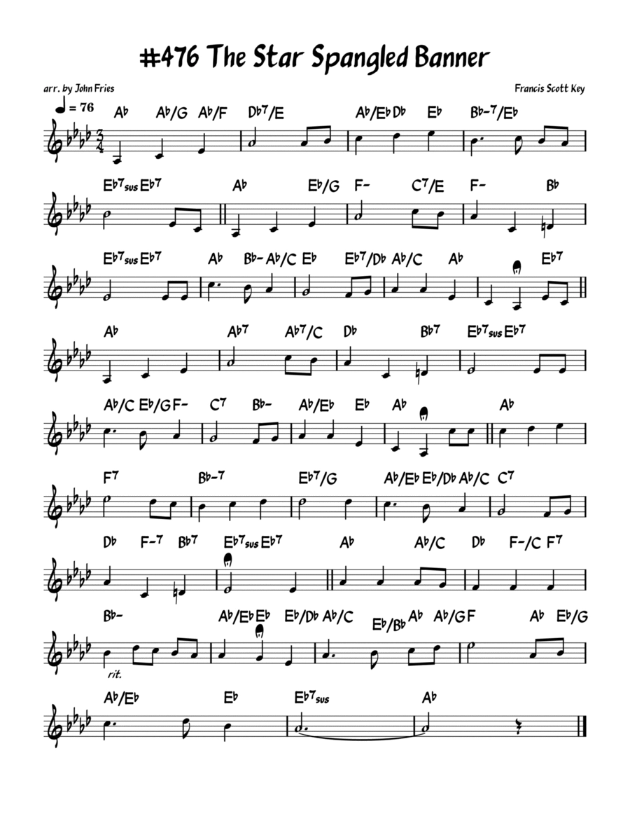 The Star Spangled Banner By John Stafford Smith Piano C Instrument Late Intermediate Digital Sheet Music Sheet Music Plus