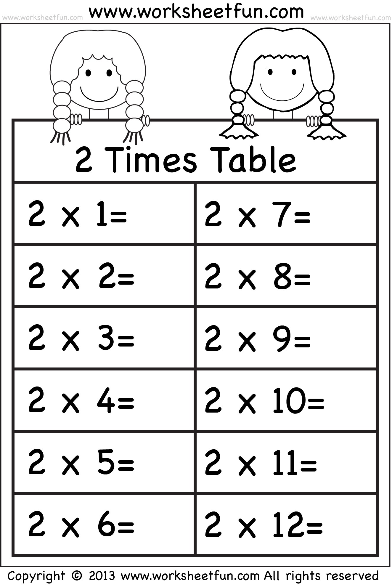 Times Tables Worksheets 2 3 4 5 6 7 8 9 10 11 And 12 Eleven Worksheets FREE Printable Worksheets Worksheetfun