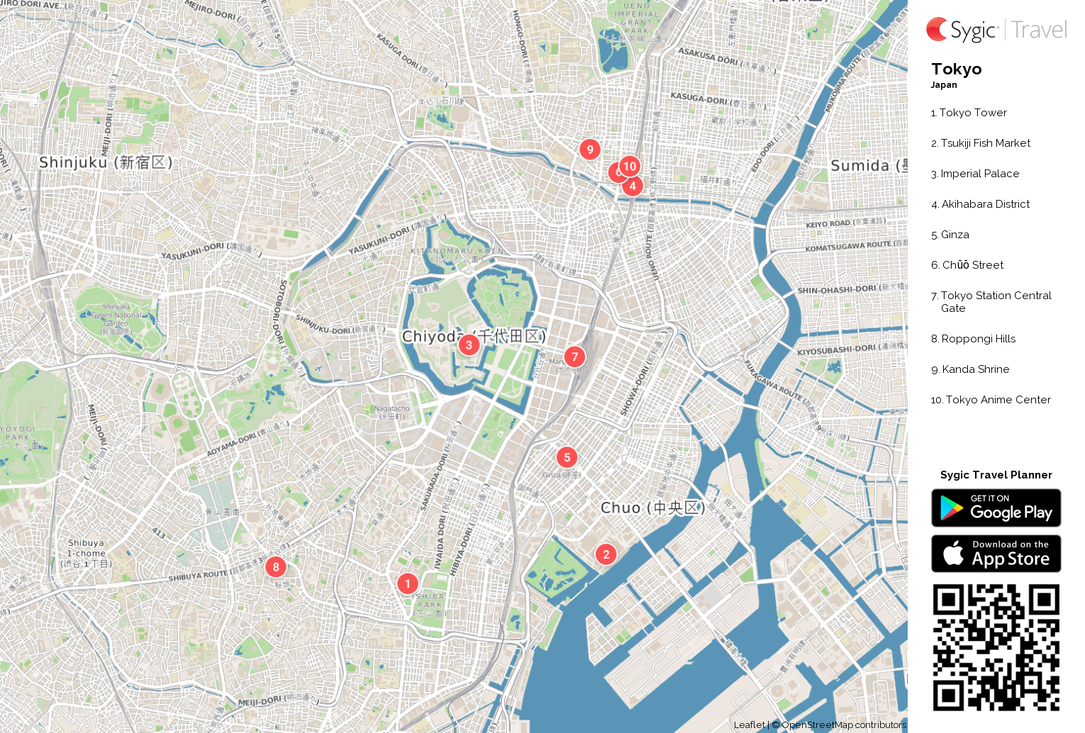 Tokyo Printable Tourist Map Tripomatic