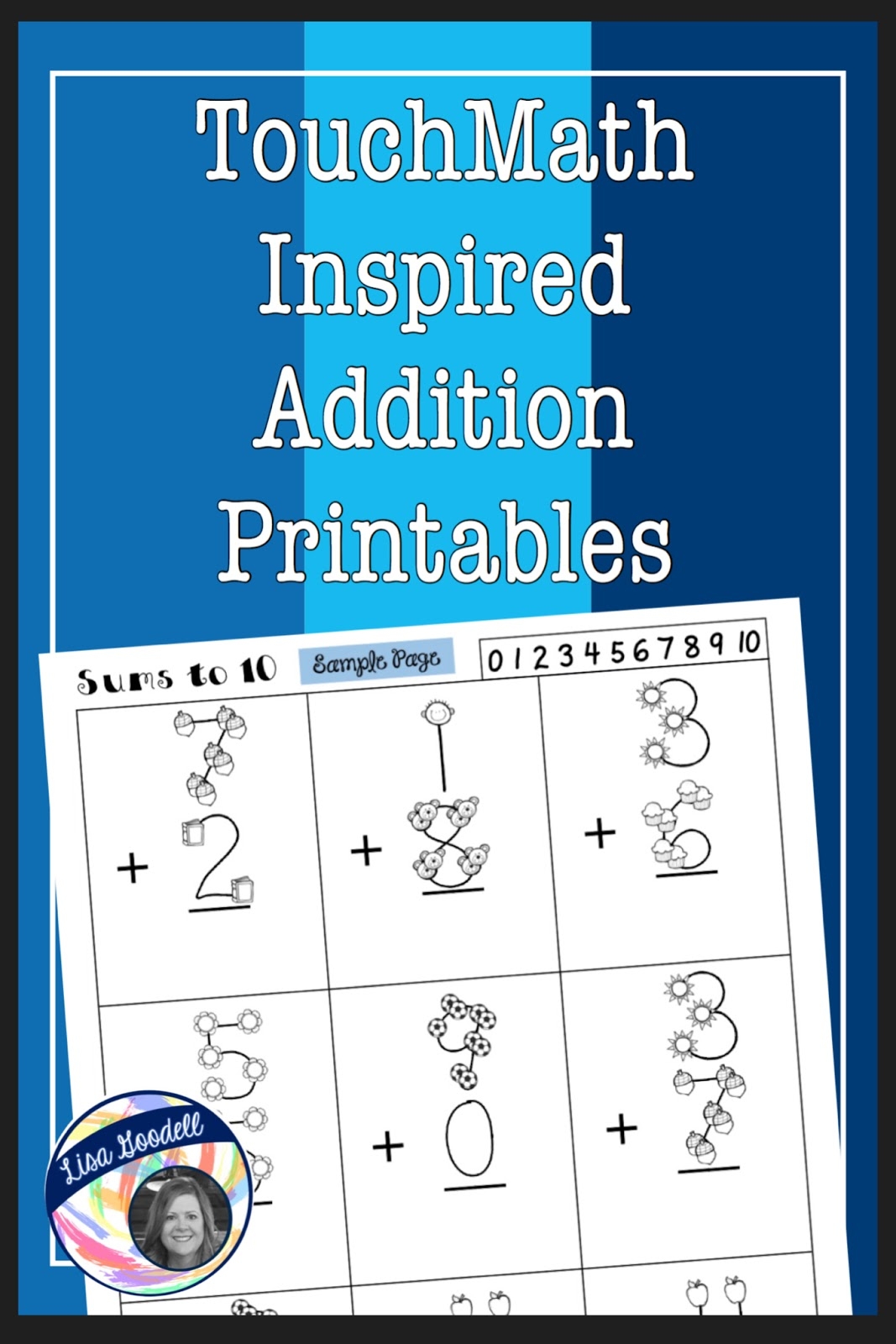 TouchMath Inspired Printables Supplement Worksheets Lisa Goodell