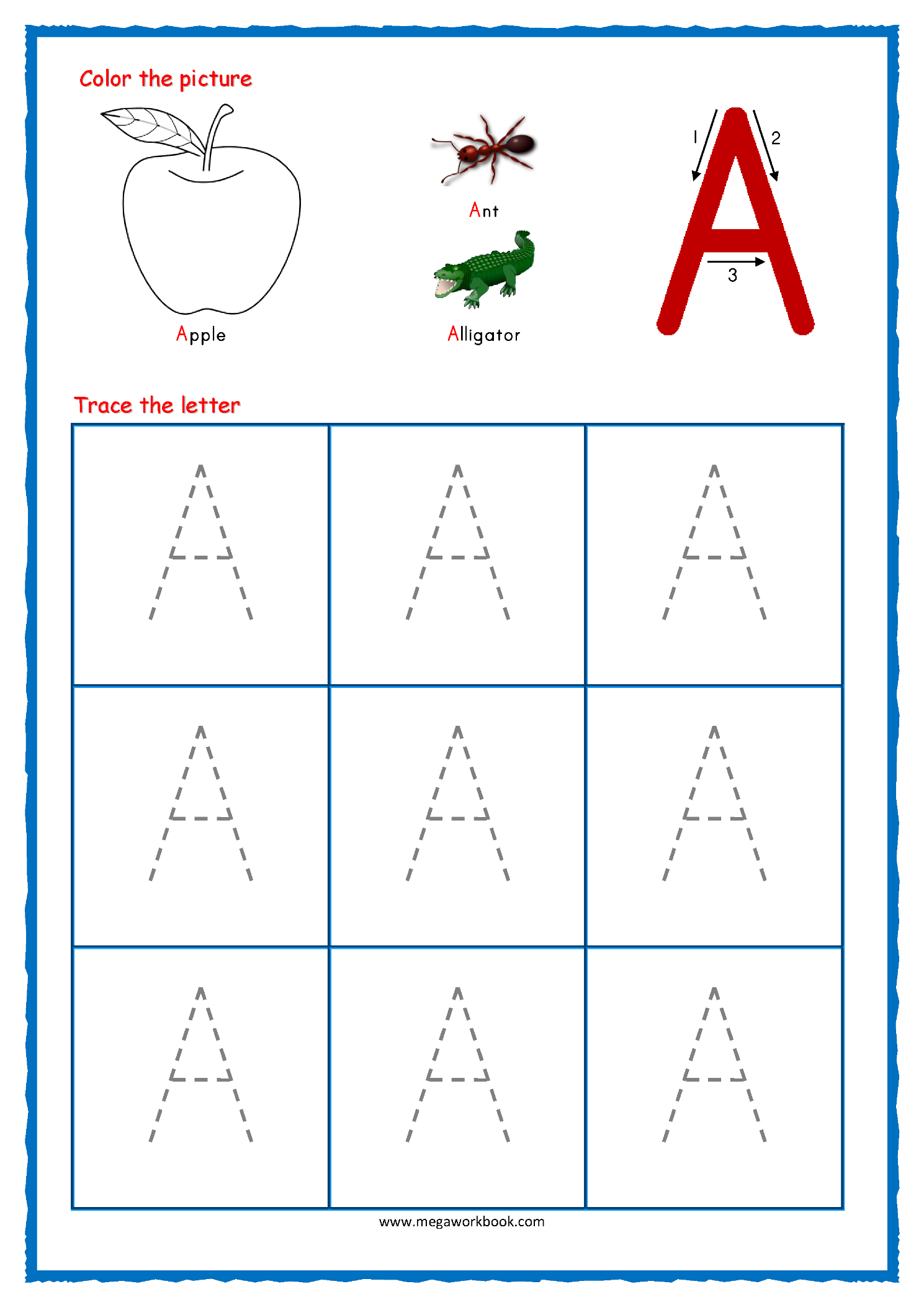Free Printable Tracing Letters Worksheets
