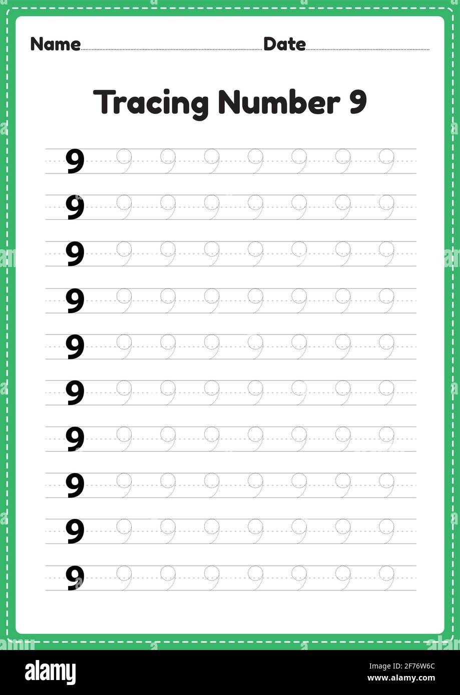 Number 9 Printable Worksheets Number 9 Printable Worksheets