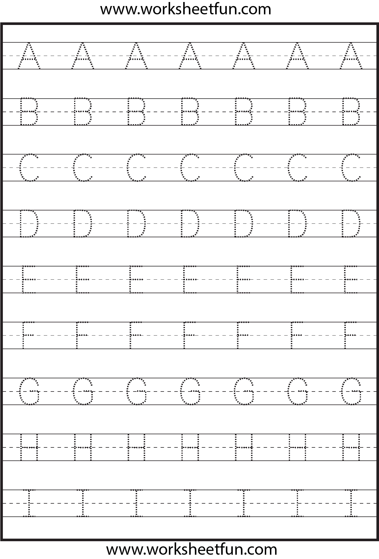 Tracing Uppercase Letters Capital Letters 3 Worksheets FREE Printable Worksheets Worksheetfun