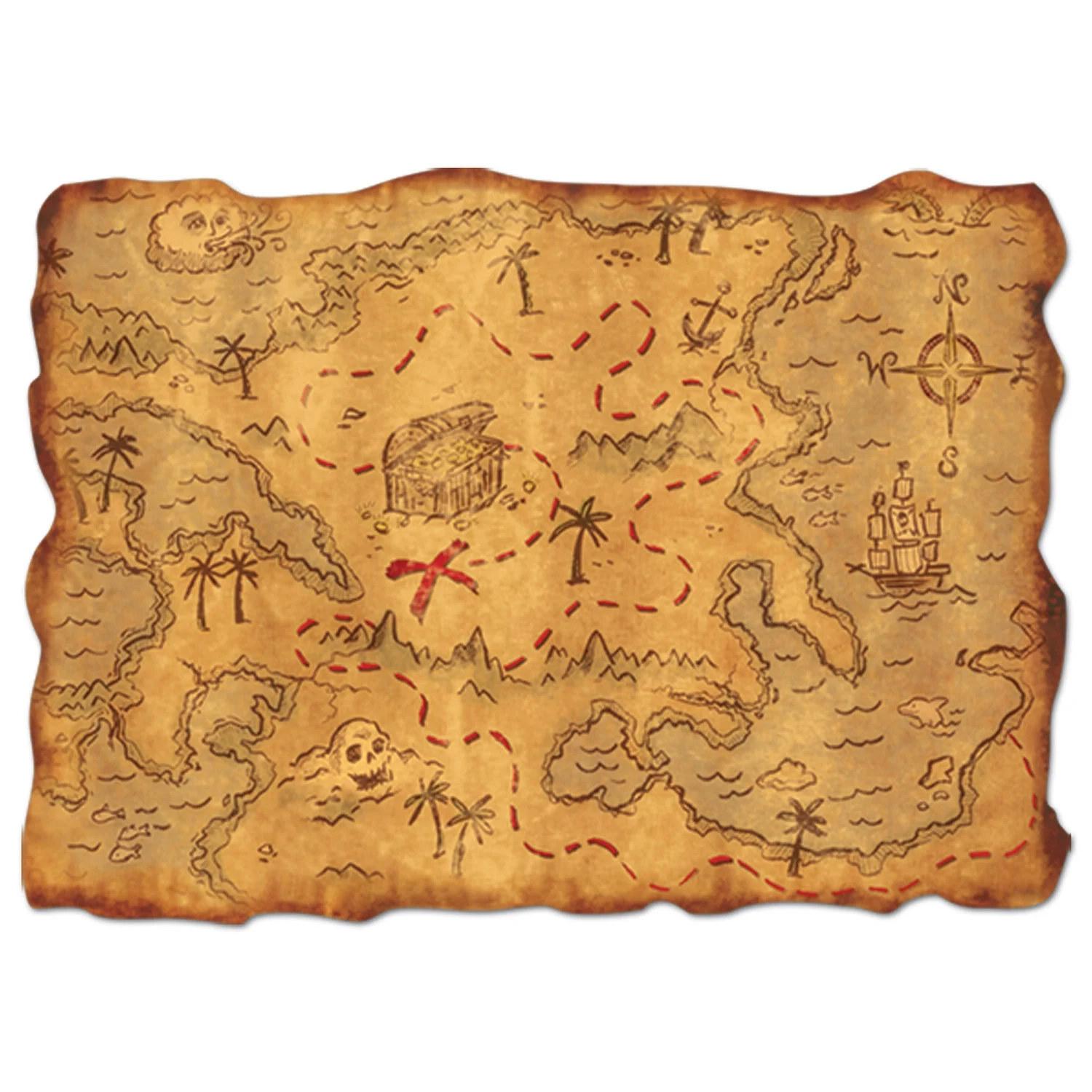 Treasure Map Favor Pirate Treasure Map Decor Pirate Map Treasure Map