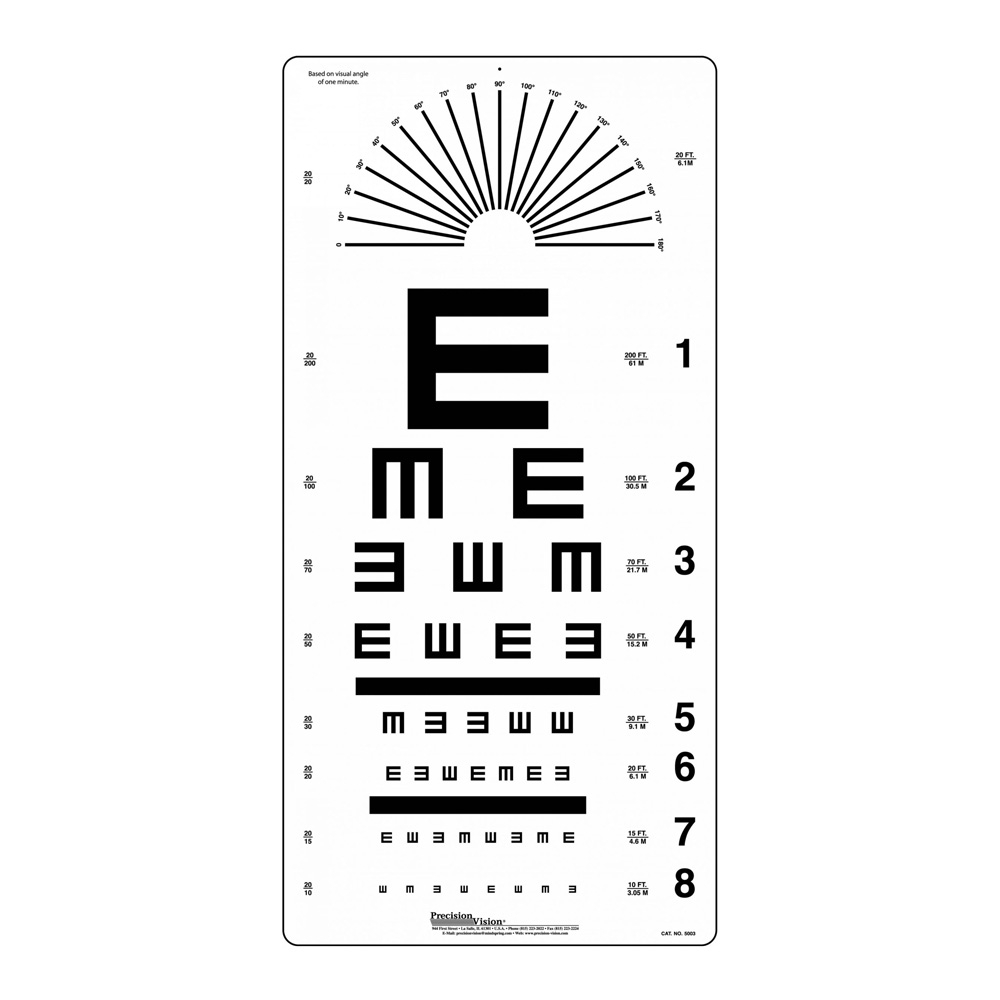 Tumbling E Eye Chart T Bernell Corporation Tumbling E Eye Chart T Bernell Corporation