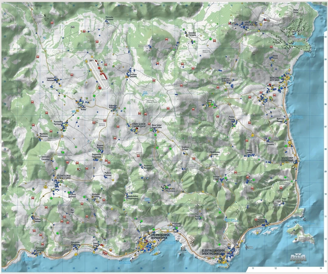 Turned Dayzdb map Into A Printable Map Enjoy Use Www blockposters To Split It Up R dayz