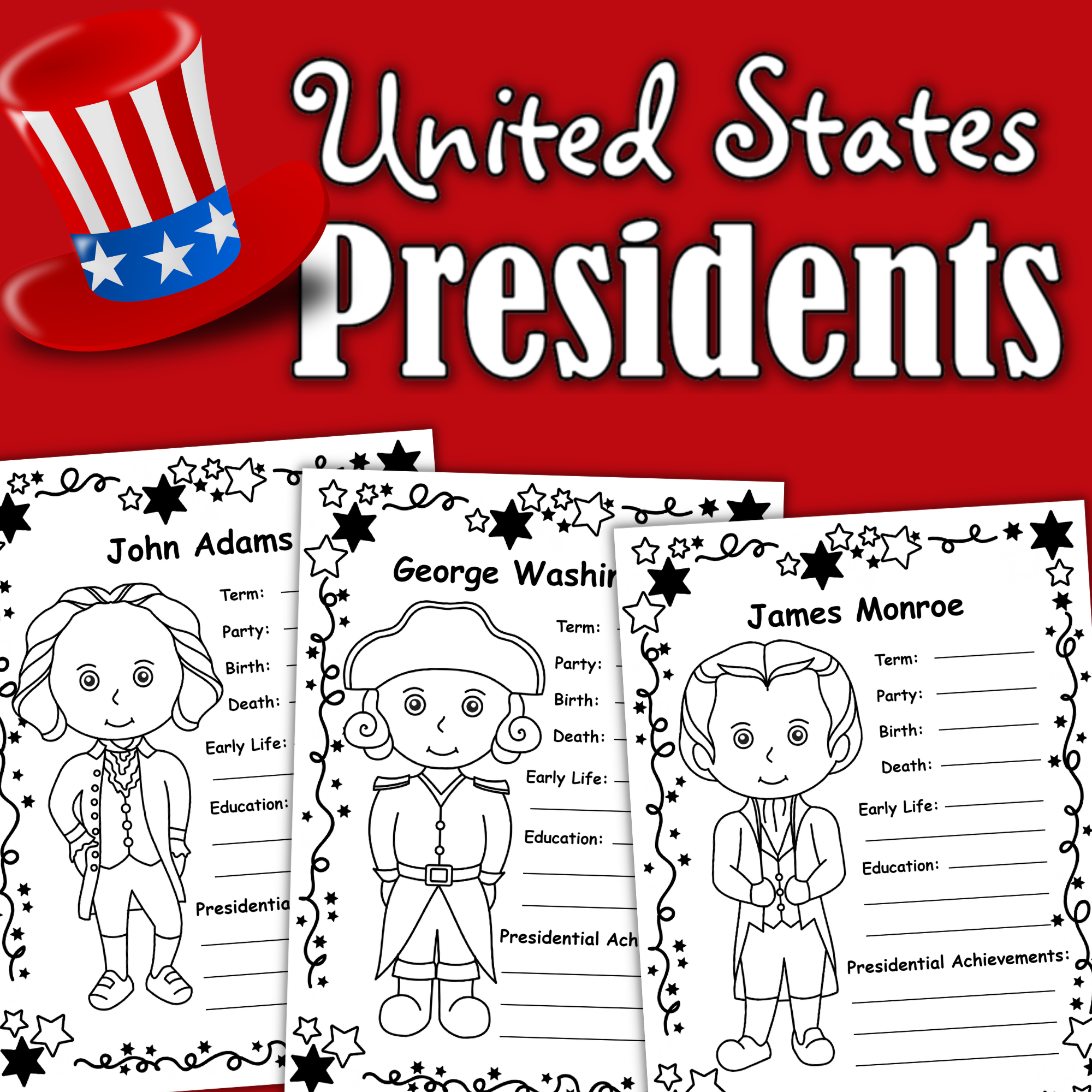 Free Printable President Worksheets