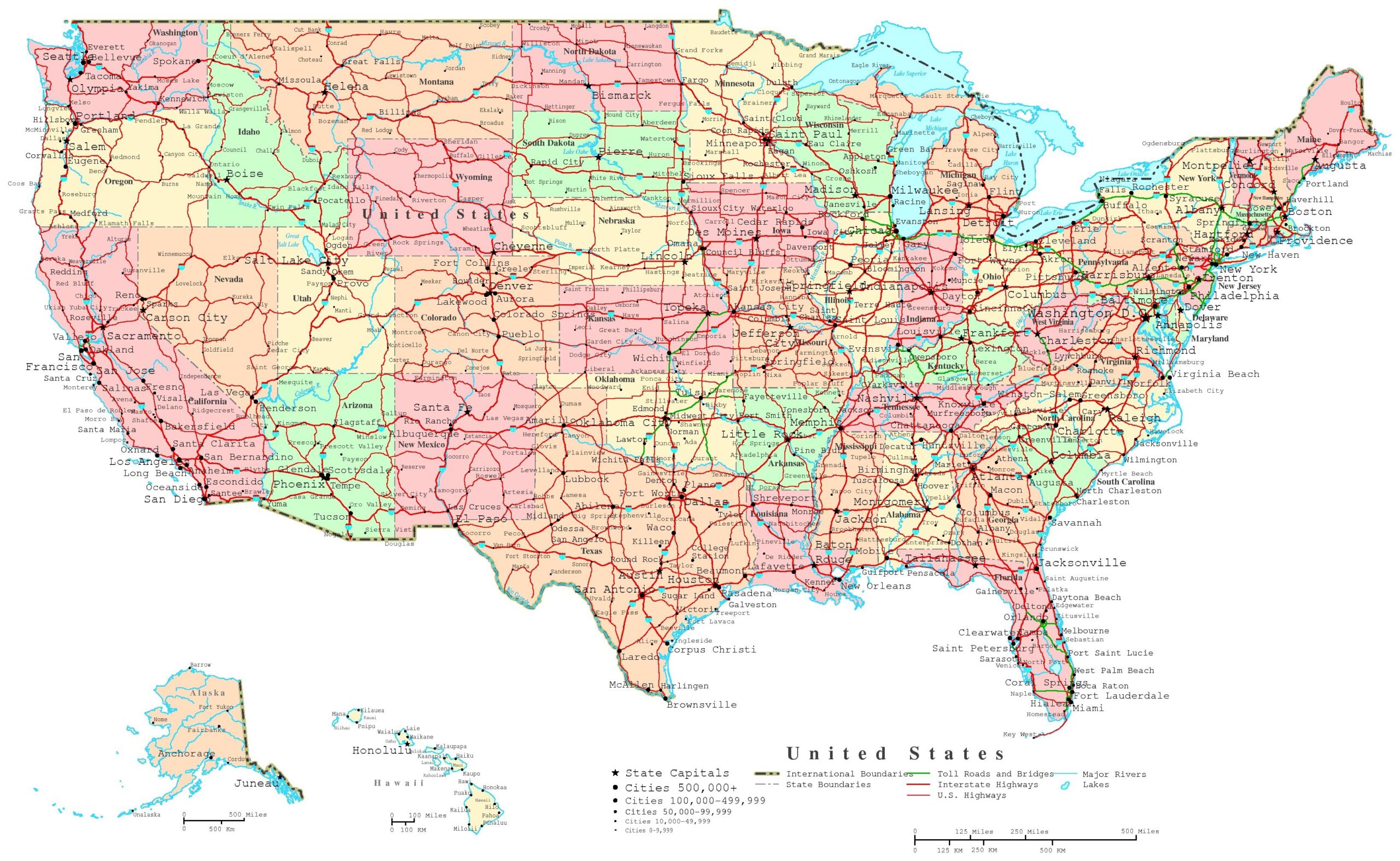 United States Printable Map United States Printable Map
