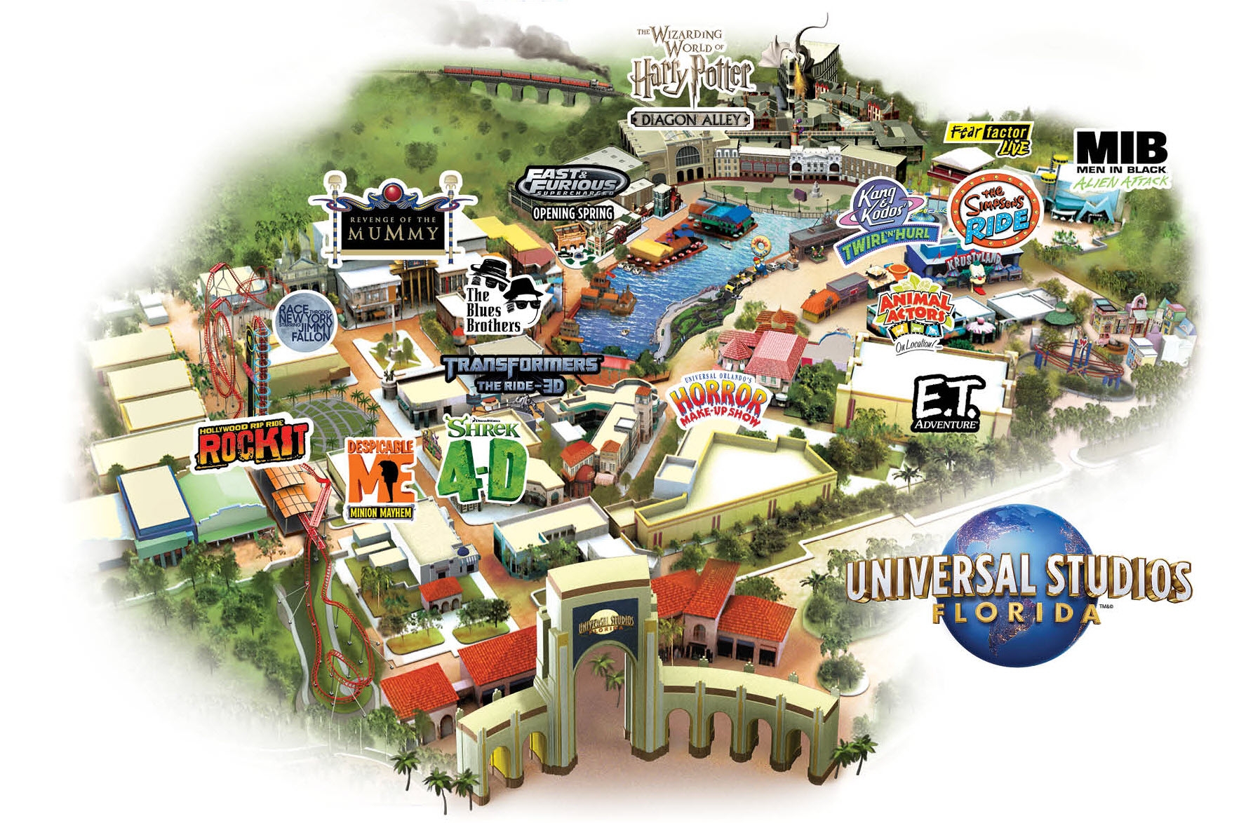 Printable Map Of Universal Studios Orlando