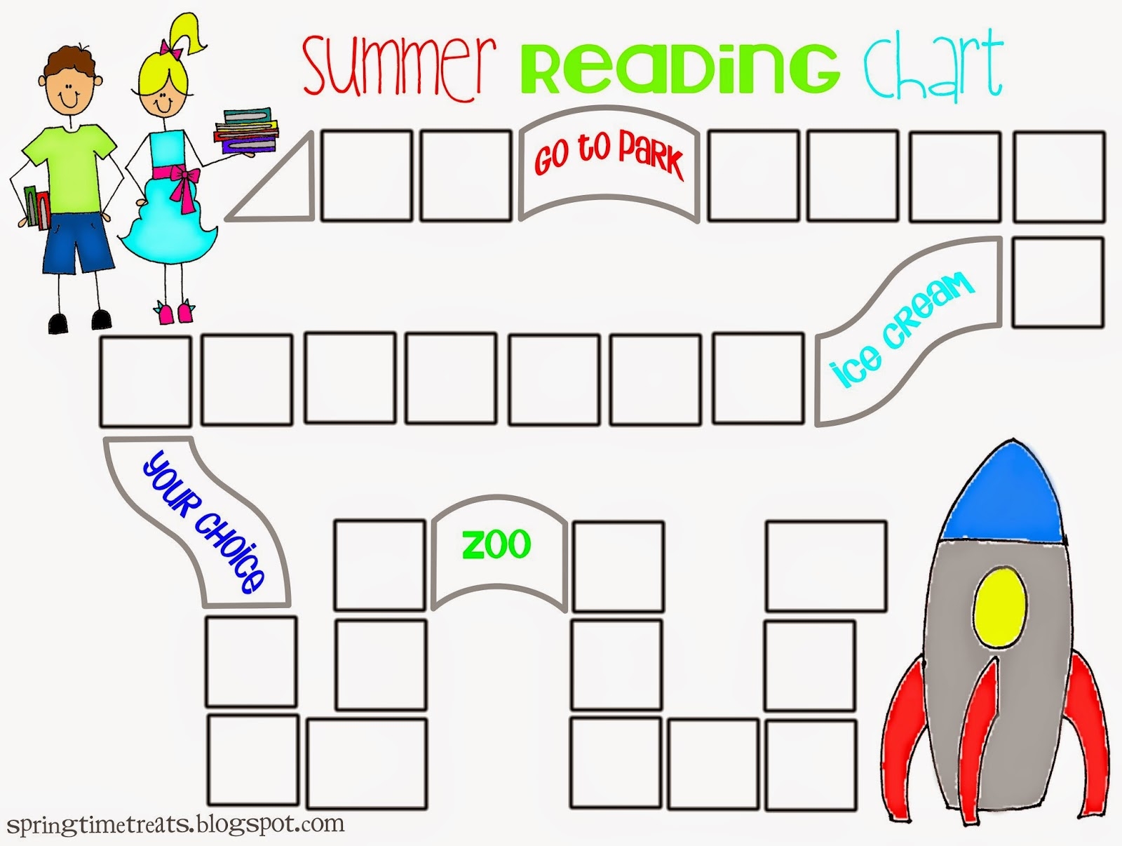 Updated Reading Chart Free Printable Spring Time Doodles