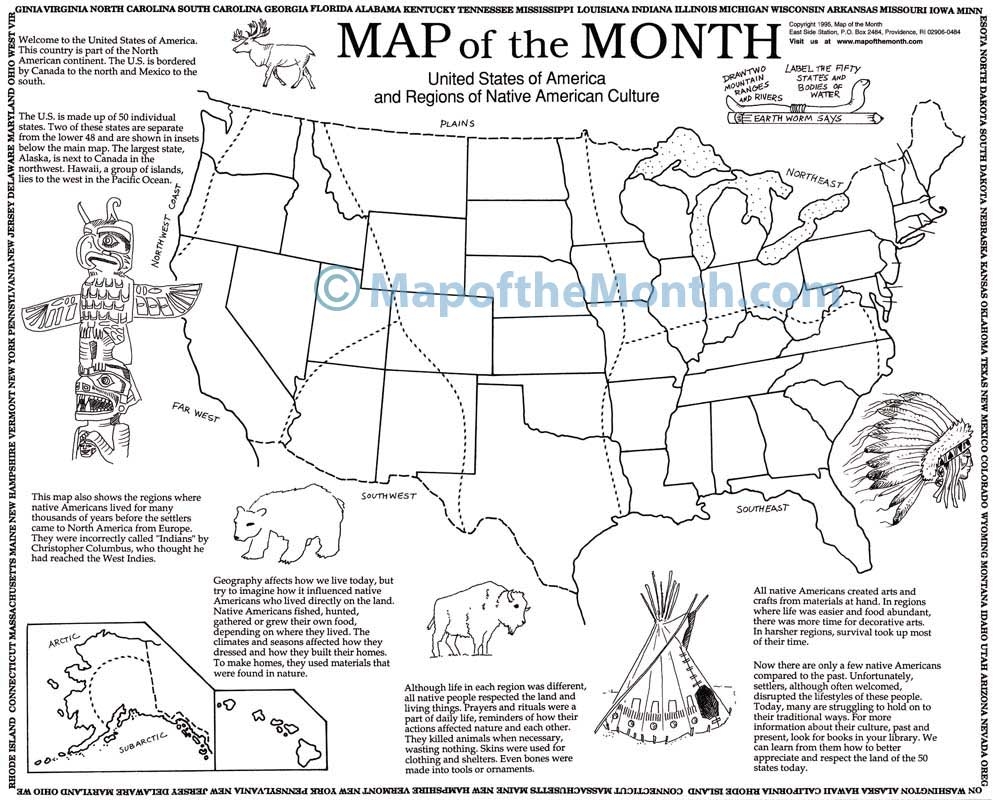Native American Regions Map Printable