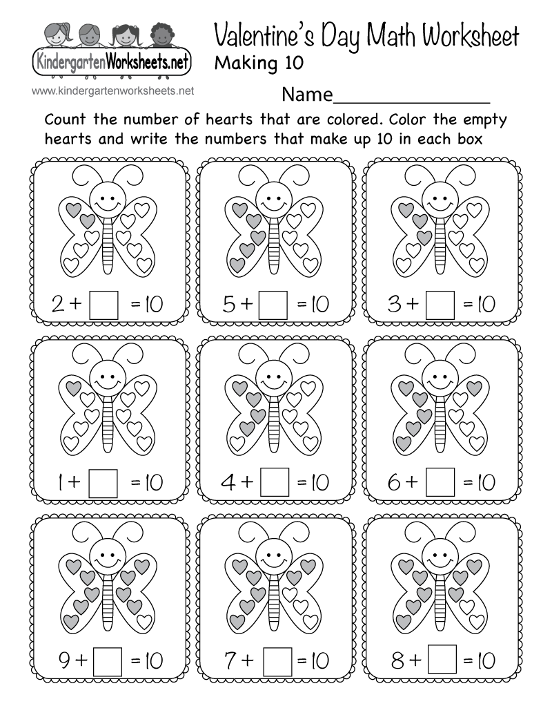 Free Printable Math Worksheets Kindergarten