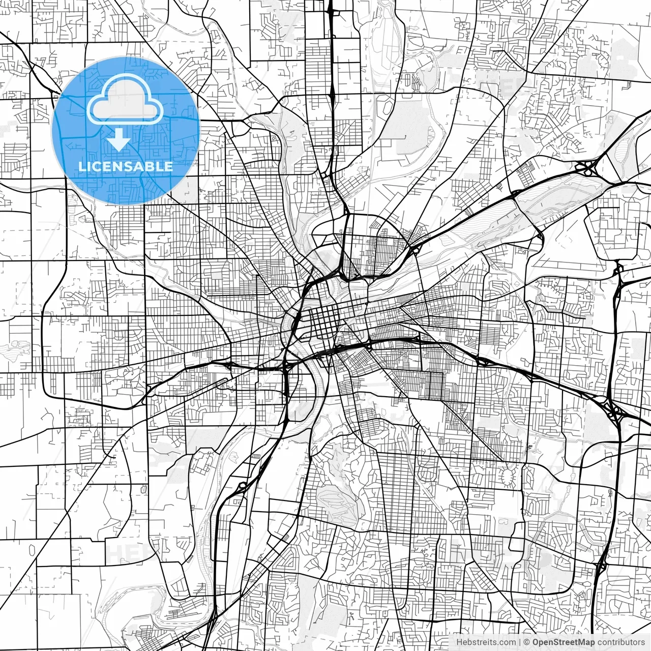 Printable Map Of Dayton Ohio