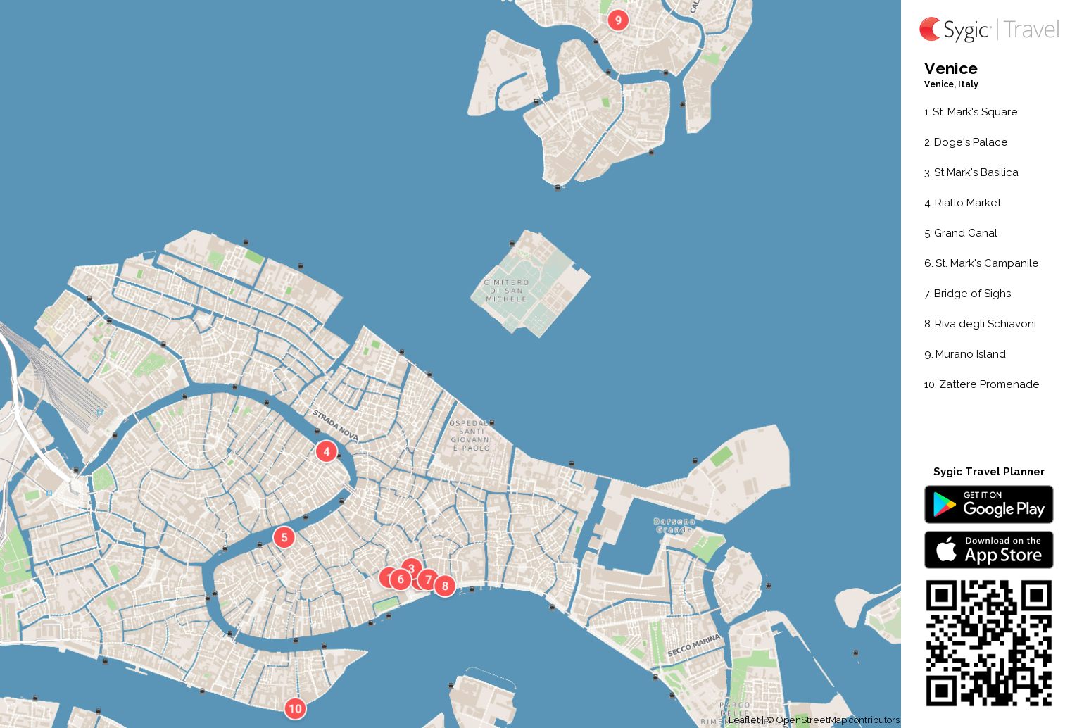 Venice Printable Tourist Map Tripomatic