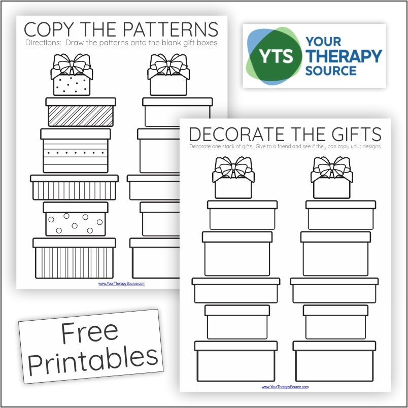 Visual Motor Freebie Decorate The Gifts Your Therapy Source