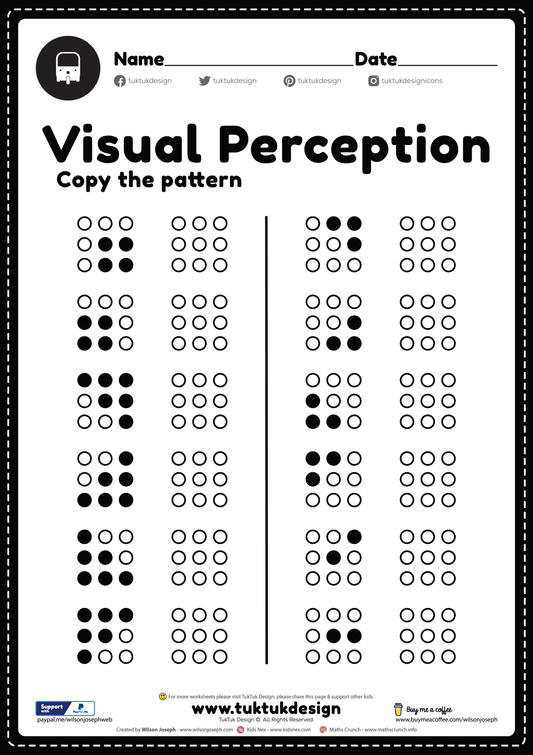 Visual Perceptual Activities Free Printable PDF For Kids