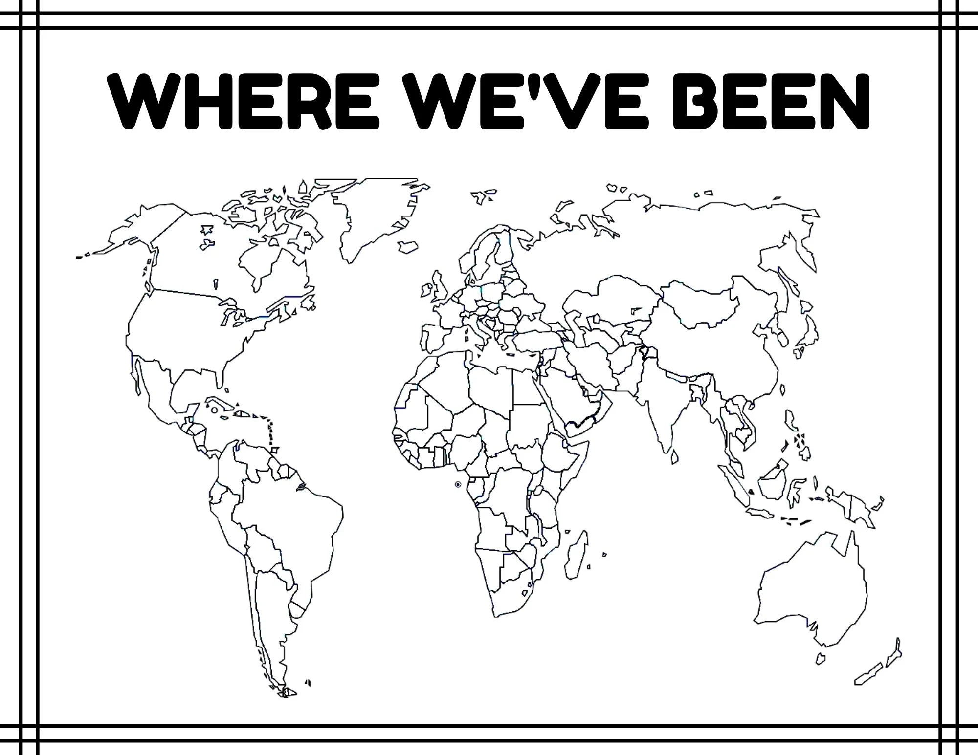 World Map Printable With Countries