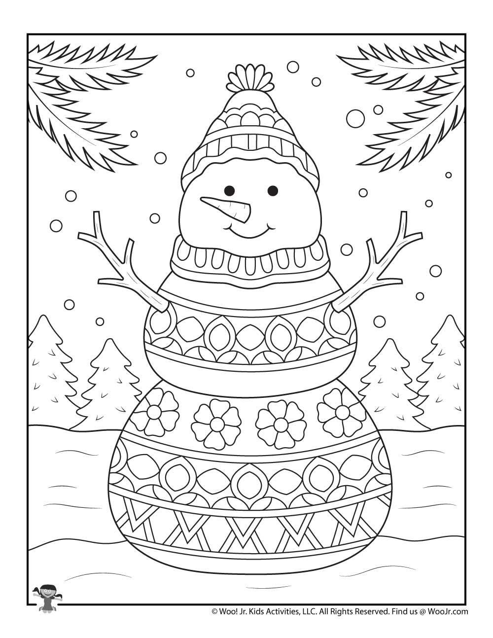 Winter Adult Coloring Pages Woo Jr Kids Activities Children s Publishing