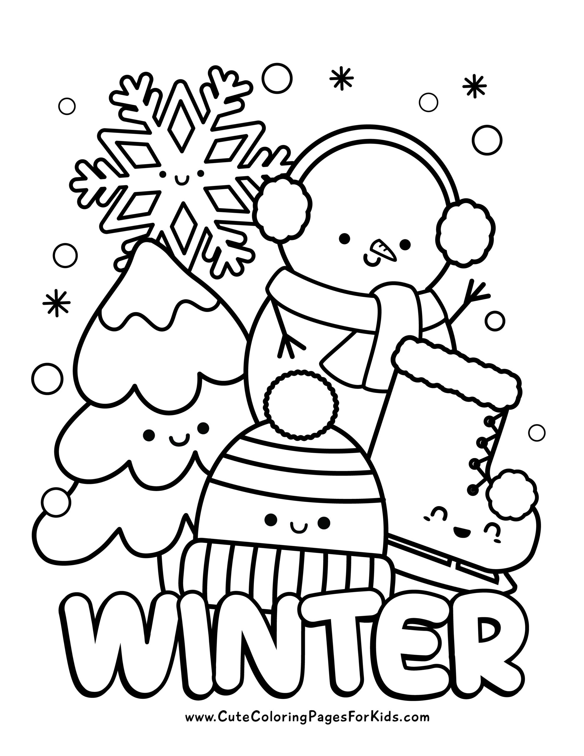 Printable Winter Coloring Sheets