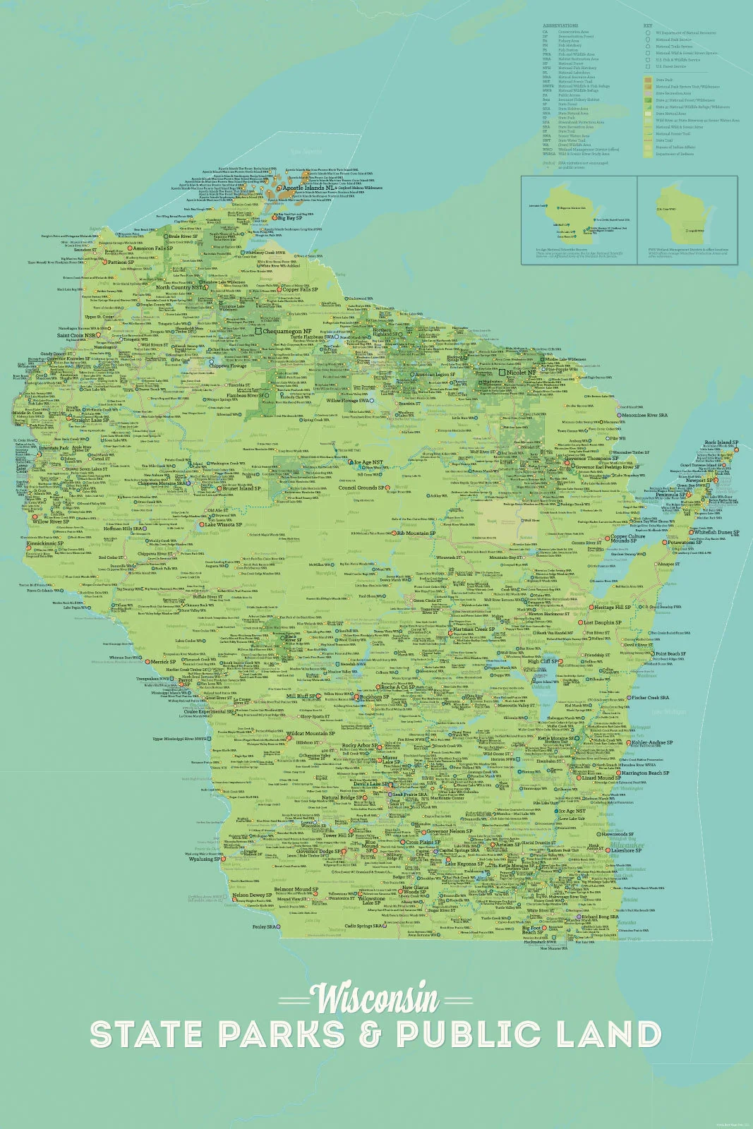 Printable Map Of Wisconsin State Parks