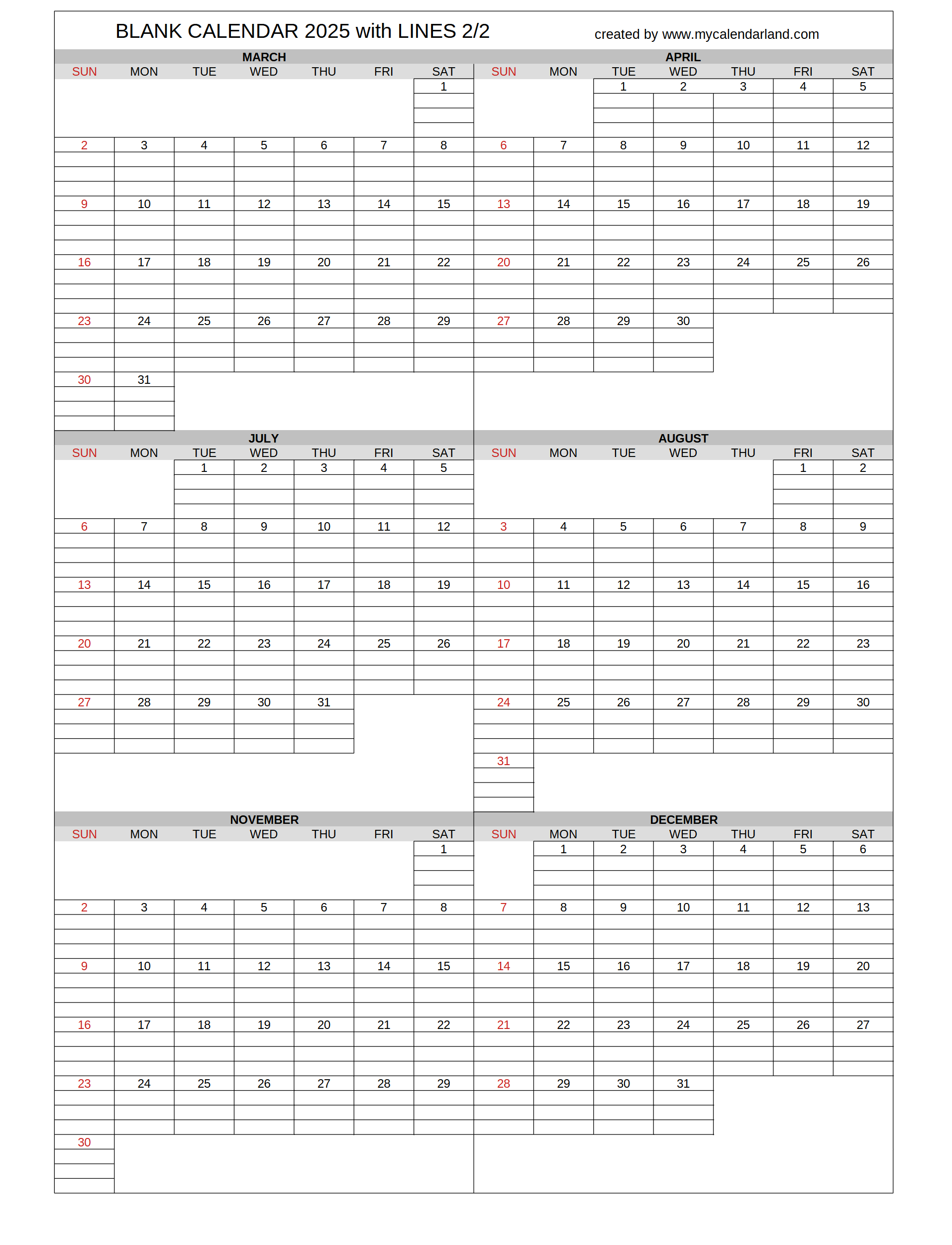Yearly Printable Calendars For Free My Calendar Land Yearly Printable Calendars For Free My Calendar Land