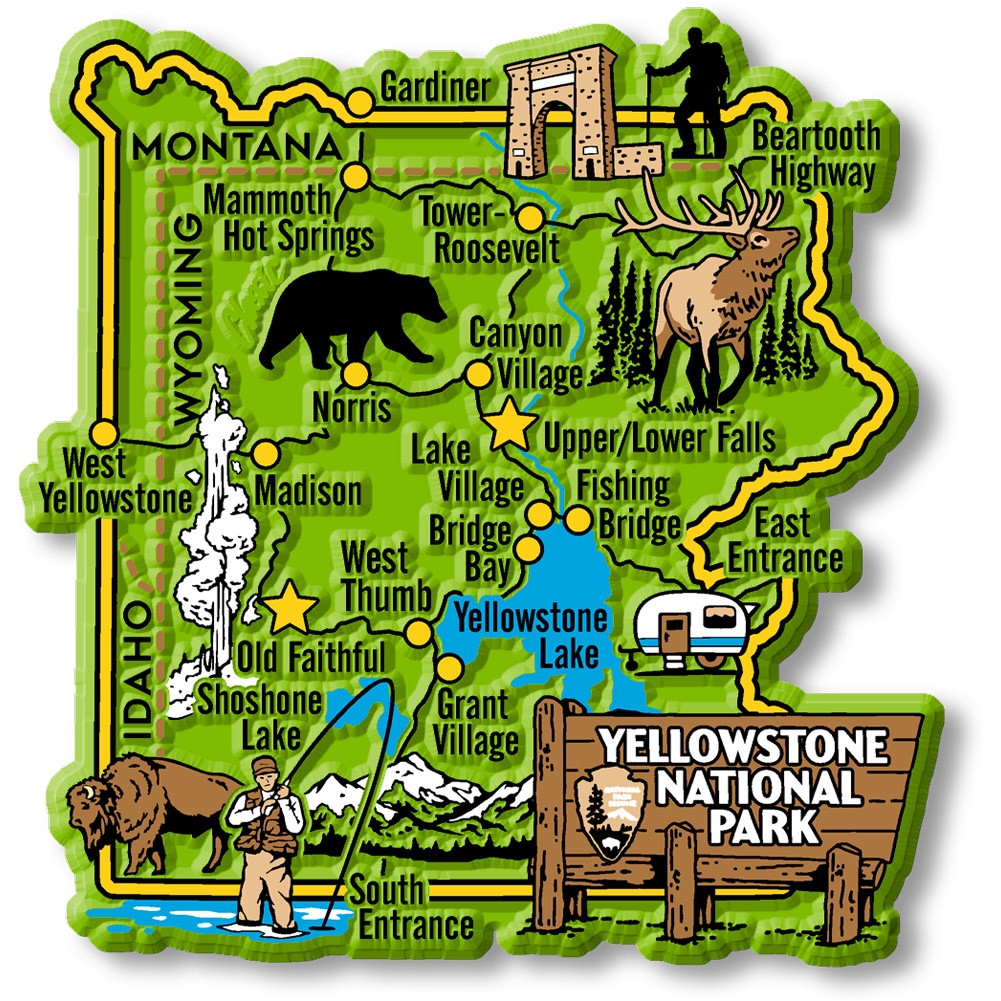 Printable Map Of Yellowstone National Park
