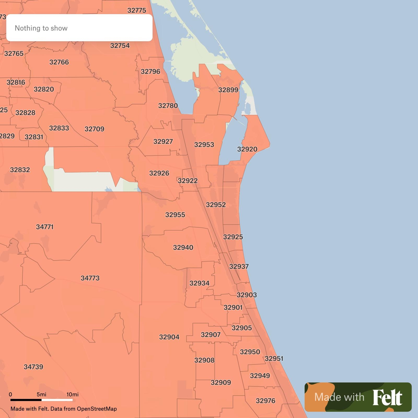 Printable Brevard County Zip Code Map