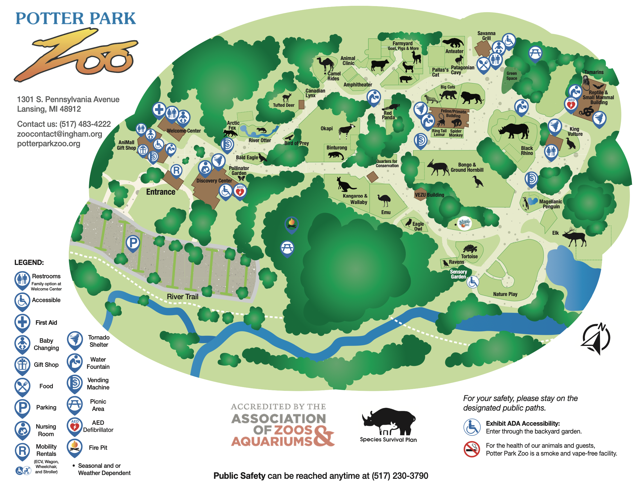 Zoo Map Potter Park Zoo Zoo Map Potter Park Zoo